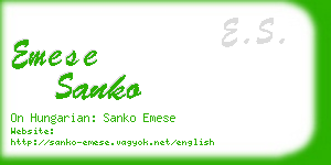 emese sanko business card